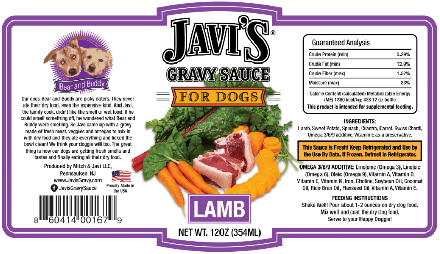 We like Lamb a lot because it is a great alternative protein for dogs who are allergic to chicken. It has a delicious meaty taste that dogs love and the high quality fats that your dogs need. We use 100% human grade lamb.